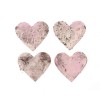 Bark Hearts pink, 4cm, 18 pcs