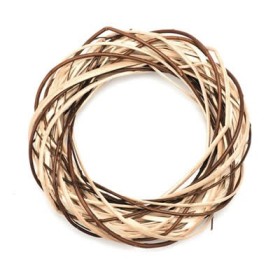 Wicker wreath, natural/brown, Ø25cm
