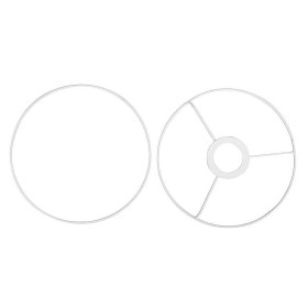 Metallic utility rings for lampshade shape, white, Ø20cm