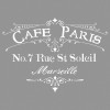 Stencil Café Paris 30.5x30.5cm