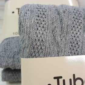 Cotton stretch tube knit look, 100x8cm, grey