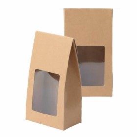 Paper bags kraft 19.5x10x6.3cm, 4 pcs
