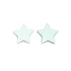 Wooden Stars, 3.8cm, 8 pcs, light blue