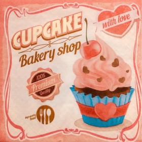 Napkin Cupcake with love, 1 piece