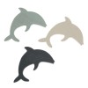 Wooden dolphins, 3.7cm, 9 pcs