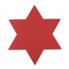 Placemat Star, red felt, 35cm