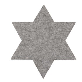 Placemat Star, grey felt, 35cm