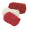 Abaca fibres, 3x10g, red