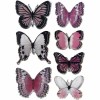 3D stickers butterflies, 20-35mm, lilac