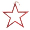 3D Wooden star, red, 39x39x2.5cm