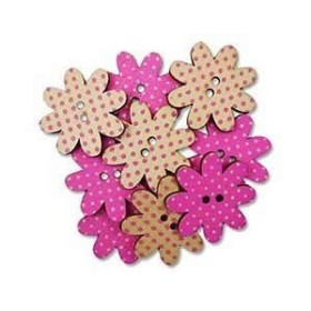Buttons Petal Pushers, 32mm, 8 pcs
