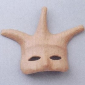 Cardboard Mask "Arlequin", 19.5x24.5cm