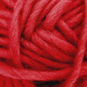 Machine felting wool, red