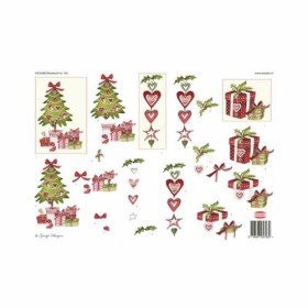 Patterned sheet tree and hearts