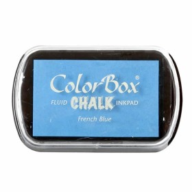 Stamp pad chalk effect, french blue