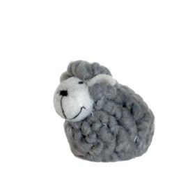 Felt sheep, grey, 7.5x9cm