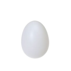 5 White plastic eggs, 47x35mm