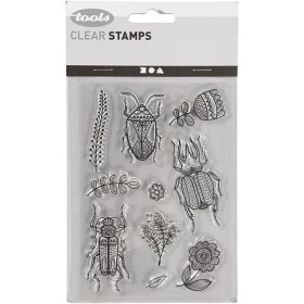 Clear stamps, bugs - 11x15.5cm