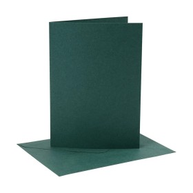 Set 10 cards and envelopes, pine green
