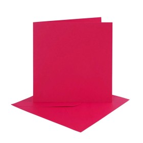 Set 10 cards and envelopes, red