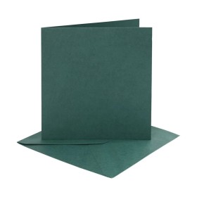 Set 10 cards and envelopes, deep green