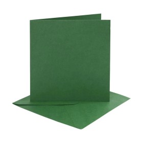 Set 10 cards and envelopes, green