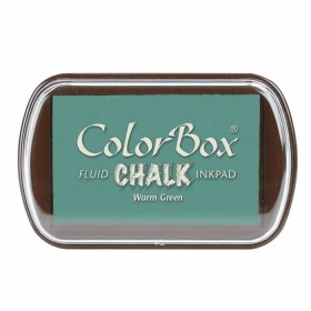 Stamp pad chalk effect, warm green