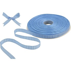Ribbon sweet blue/white, 10mm/20m