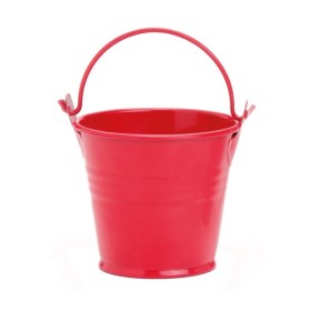 Metal Bucket 6x6cm red