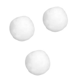 Pompons white, 15mm, 60 pces