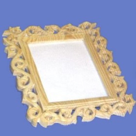 Wooden frame with glass 21x24cm