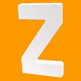 Cardboard letter 20.5cm Z