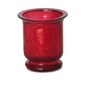 Candle jar, 7cm, red