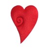 Fabric Red Hearts, 4cm, 40 pcs