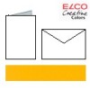 Set 10 cards and envelopes, golded yellow