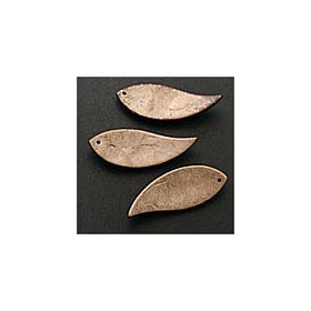 Coco decoration, leaf, 6cm, dark brown