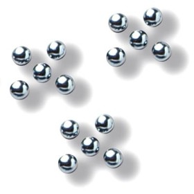 Half pearls, Ø5mm, silver