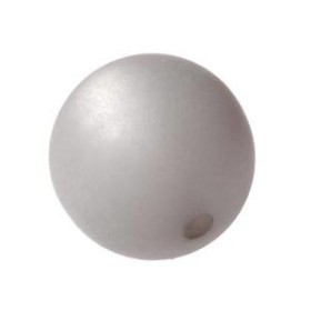 Polaris 16mm round, frosted grey, 5 pcs