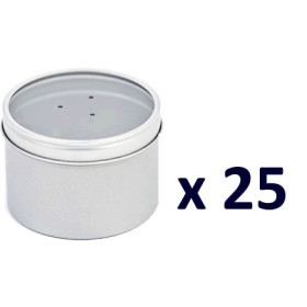 Batch of 25 Slip lid cans, Ø72x50mm