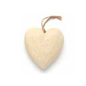 Wooden heart beige, 5x4.5x2.5cm