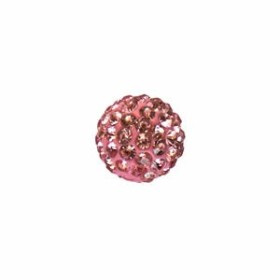 Shamballa Style Beads, 10mm, light rose, 4 pcs