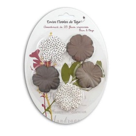 Toga - Paper Flowers brown/white