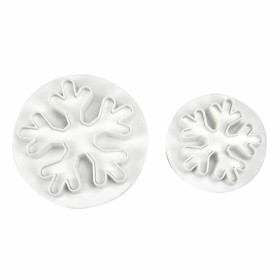 Plunger clay cutter, snowflakes, 2 pcs