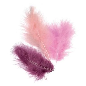 Marabu feathers, pink mix, 15 pcs, 10cm