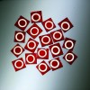 Matrix Mosaic, red, round, 10x10x2mm