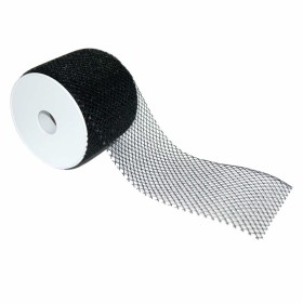 Shiny mesh fabric, 80mm/1m, black