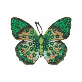 Iron-on motif Butterfly, 6x5cm, green