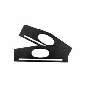 Bag handles of black plastic 8.5x27cm