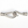 Hook clasp 55x15mm, silver colour