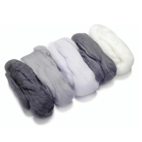 Merino wool extra fine, black/white